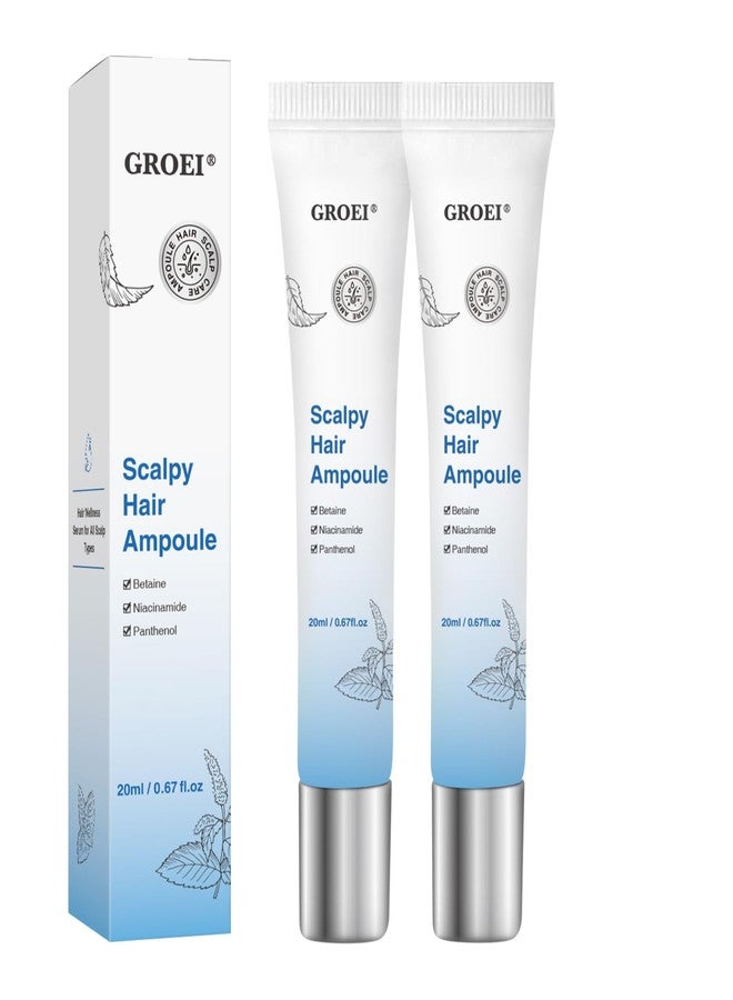 GROEI Scalp Hair Growth Serum for Thinning Hair – Niacinamide & Panthenol Formula for Stronger-Looking Strands: Lightweight Daily Scalp Treatment for Men & Women, 20ml (2PCS) - Image 1